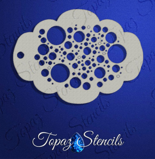 Topaz Stencils | Face Painting Stencil - Bubbles Texture (0234)