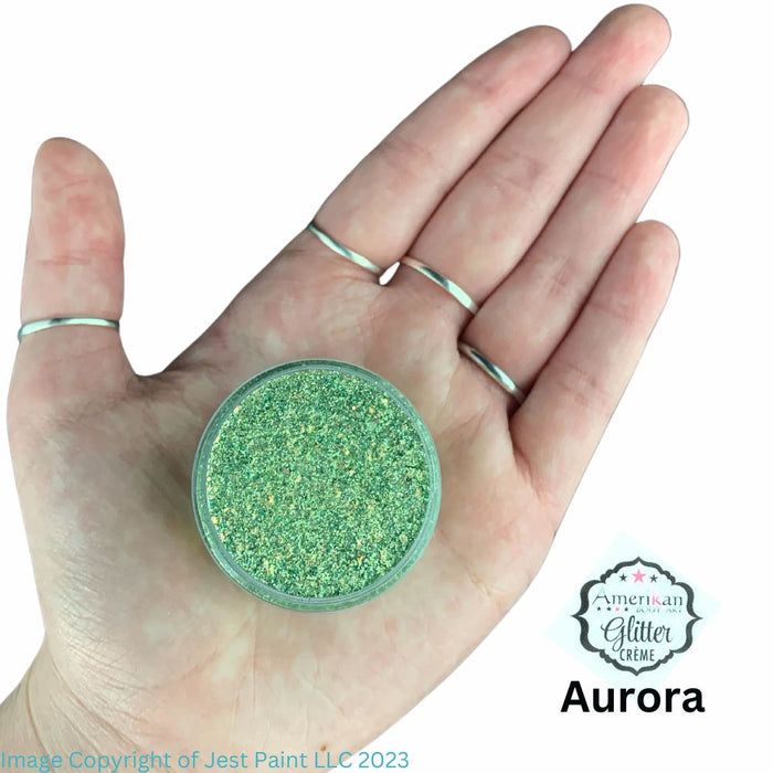 Amerikan Body Art | Fine Glitter Creme - AURORA ( Green ) -15gr
