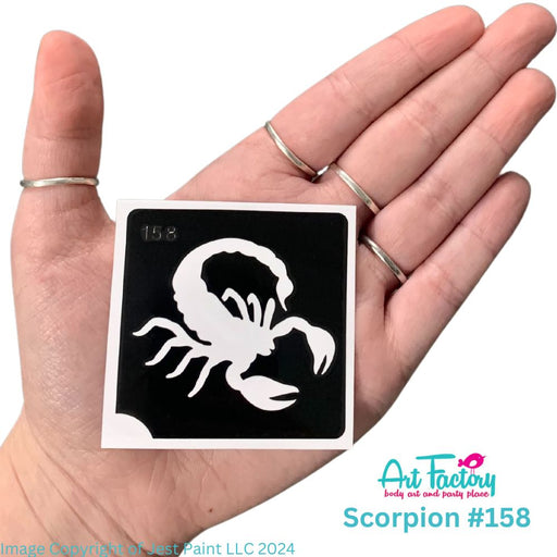 Art Factory | Glitter Tattoo Stencil - (158) Scorpion - 5 Pack - #36