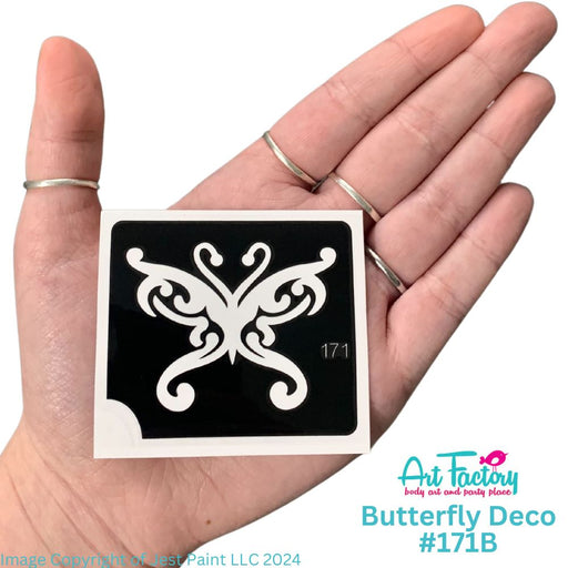 Art Factory | Glitter Tattoo Stencil - 171 Butterfly Deco - 5 Pack  #10