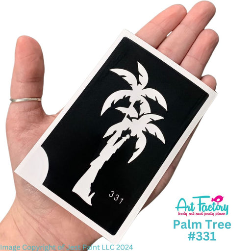 Art Factory | Glitter Tattoo Stencil -  (331) Palm Tree - 5 Pack - #96