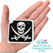 Art Factory | Glitter Tattoo Stencil - (750) Skull Pirate w/ Crossed Swords - 5 Pack - #18