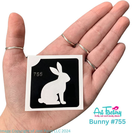 Art Factory | Glitter Tattoo Stencil - (755) Bunny - 5 Pack - #35