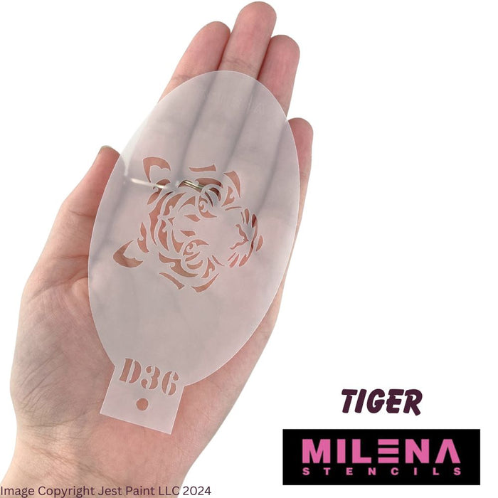 MILENA STENCILS | Face Painting Stencils -  (Tiger)  D36