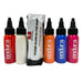 Endura Alcohol-Based Airbrush Paint - 6 Color Fluorescent Kit-  1oz Bottles