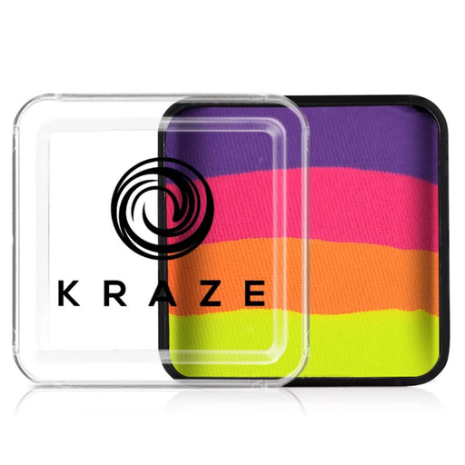 Kraze FX Special Effects Paints | Domed Rainbow Cake - Square Neon Bliss 25gr (SFX - Non Cosmetic)