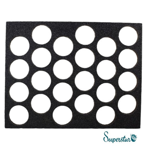 Superstar Face Paint | THIN BACKLESS -  Empty Foam Insert for 16gr Cakes - 24 spots