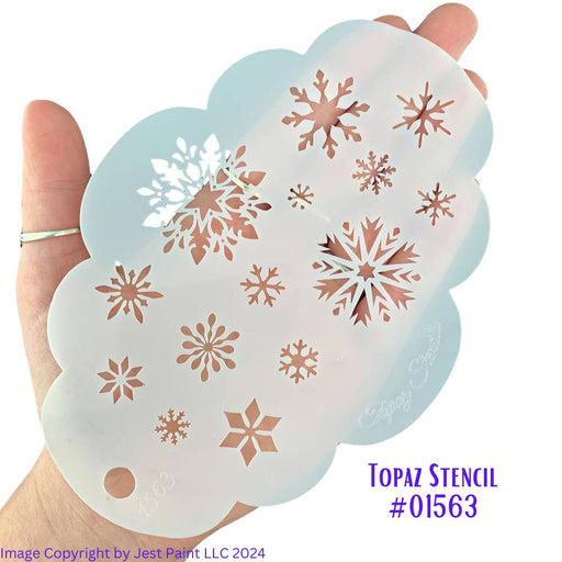 Topaz Stencils | Face Painting Stencil - Baby, It's Cold Outside (01563)