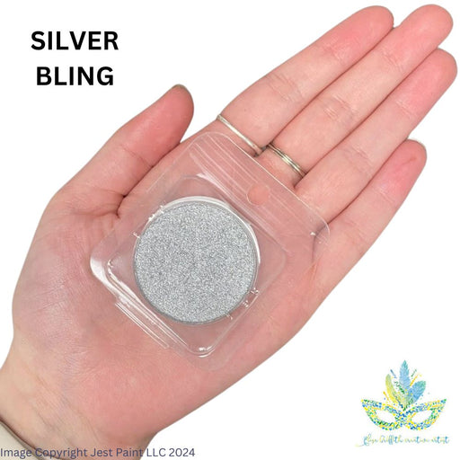 Color Me Pro Face Painting Powder by Elisa Griffith | Metallic Silver Bling (3.5 gr)