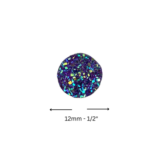 Jest Jewelz Face Painting Gems | Small Round w/ Purple Crystals - 1 tbsp (aprox 37 gems)