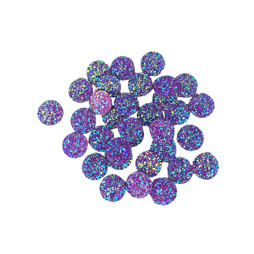 Jest Jewelz Face Painting Gems | Small Round w/ Purple Crystals - 1 tbsp (aprox 37 gems)