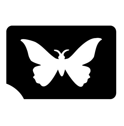 Art Factory | Glitter Tattoo Stencil - (178) Small Butterfly - 5 Pack - #41