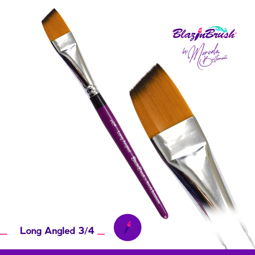 Blazin Face Painting Brush by Marcela Bustamante - 3/4" Long Angle