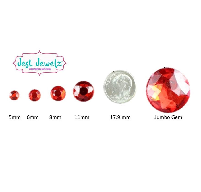 Jest Jewelz - Round Gems - Assorted NEON Colors & Sizes ( 1/2 Cup - Approx. 400 Pieces)