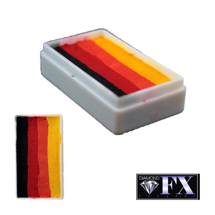 DFX Face Paint Rainbow Cake - Small Inferno (RS30-13)  Approx. 14ml / .47 fl oz    #13