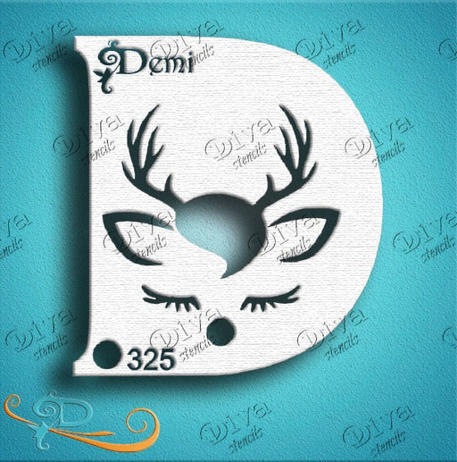 Diva Stencils | Face Painting Stencil | Demi Deer (325)