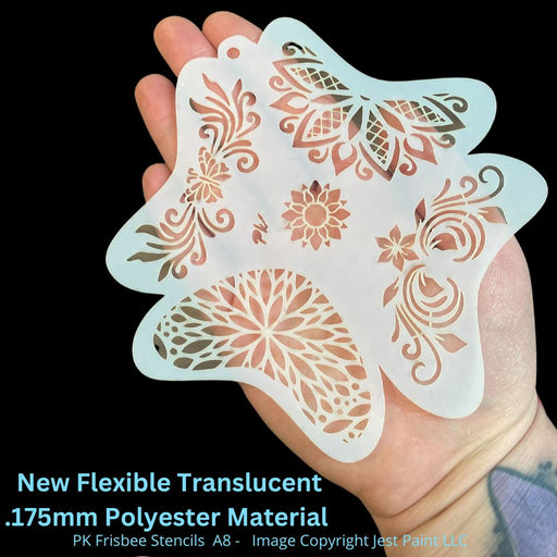 PK | FRISBEE Face Painting Stencil |  New Mylar - Whimsical Crowns - A8