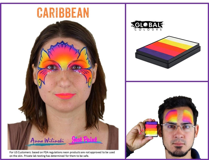 Global Colours Paint |  Rainbow Cake - DISCONTINUED - Caribbean  50gr