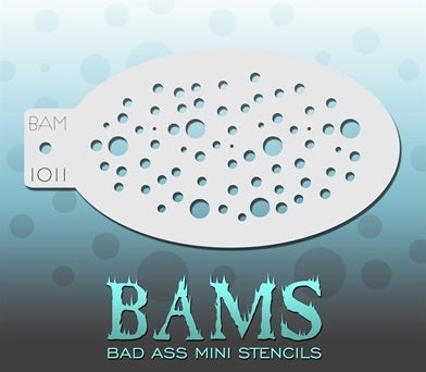 Bad Ass Mini 1011- Face Painting Stencil - Mini Bubbles/ Snow