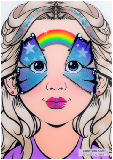 Sparkling Faces | Face Painting Practice Board - Sofia