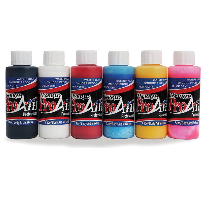 ProAiir Alcohol Based Hybrid Airbrush Body Paint Set | 6 Basic - 2oz Bottles  #3
