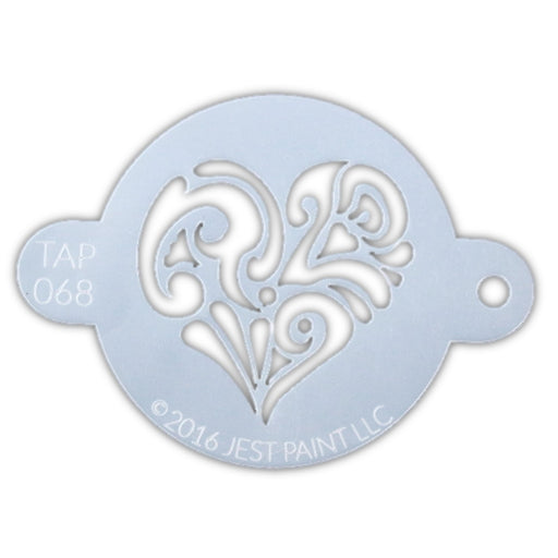 TAP 068 Face Painting Stencil - Ornate Heart
