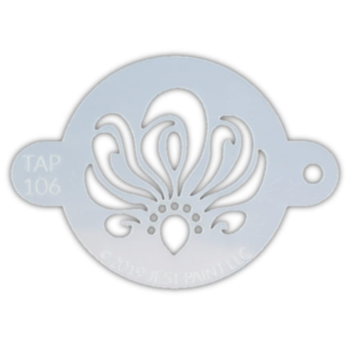 TAP 106 Face Painting Stencil - Swirly Ribbon Centerpiece