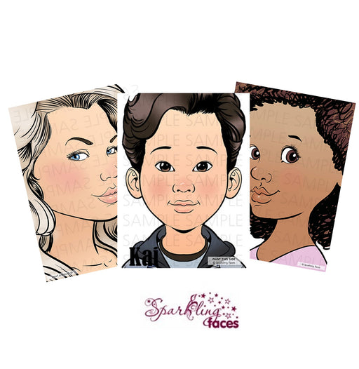 Sparkling Faces Face Painting Practice Boards | Pick 3 or More and Save