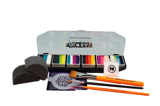 Jest Paint's SUPER SAVER Bundle Set - Professional 1 Stroke Face Painting Kit for Parents & Kids w/ Global