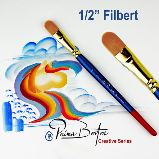 Prima Barton | Creative Series Face Painting Brush - Filbert 1/2"