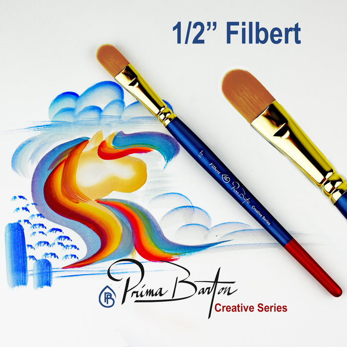 Prima Barton | Creative Series Face Painting Brush - Filbert 1/2"