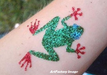 Art Factory | Glitter Tattoo Stencil - (153) Frog - 5 Pack - #64