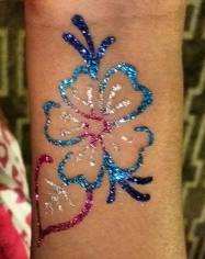 Art Factory | Glitter Tattoo Stencil - (100) Henna Flower - 5 Pack - #43