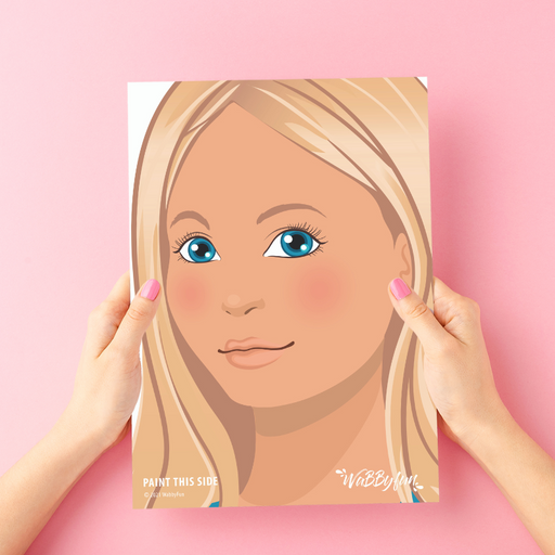 WABBY FUN | Face Painting Practice Board - A4 Side Facing 1 - CHARLIE
