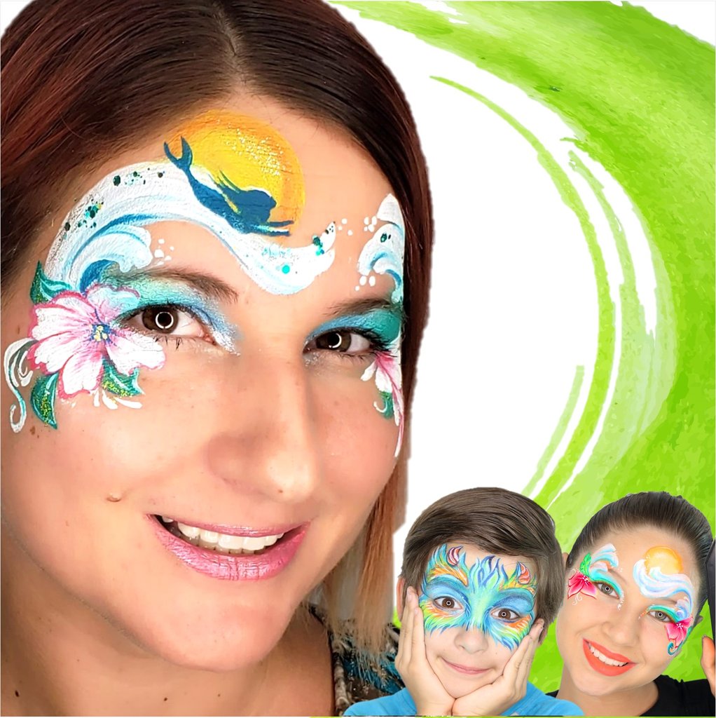 UV Neon Face Paint Tutorial - How to Do Neon Festival Face Paint