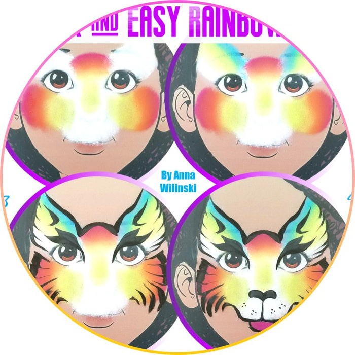 Quick and Easy Step by Step Face Painting | Rainbow Cat