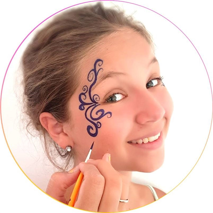 How to Face Paint Step 6 How to Face Paint Swirls — Jest Paint Face Paint Store