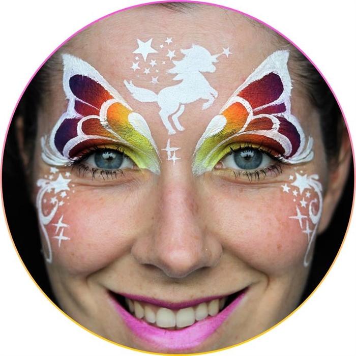 How to Face Paint - Unicorn Butterfly Face Paint Tutorial
