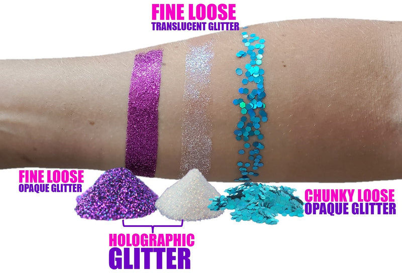 Glitter-Arty Face Painting - Gold shimmer eye-shadow and lace line