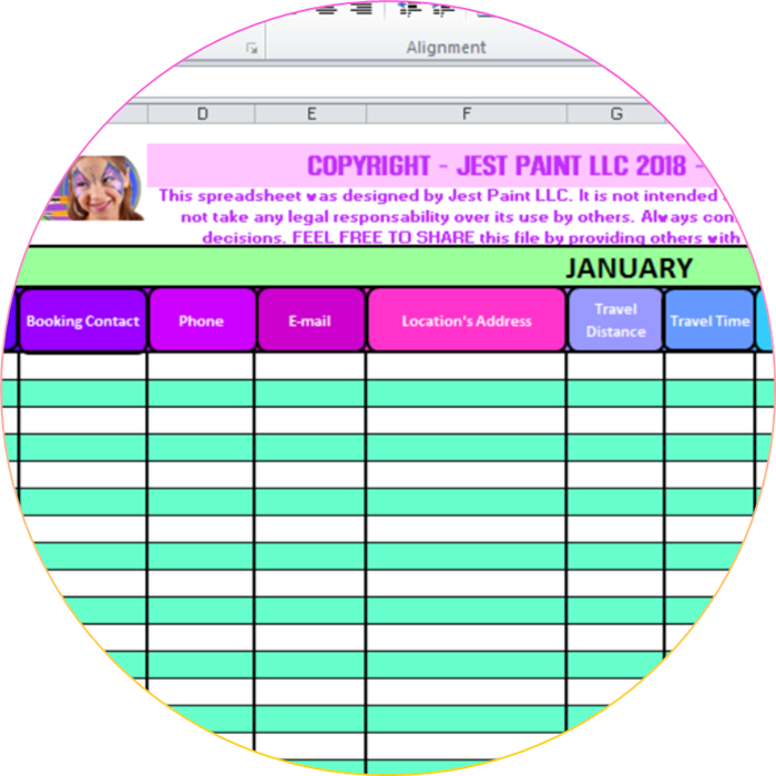 How to Run a Face Painting Business How to Record Your Bookings
