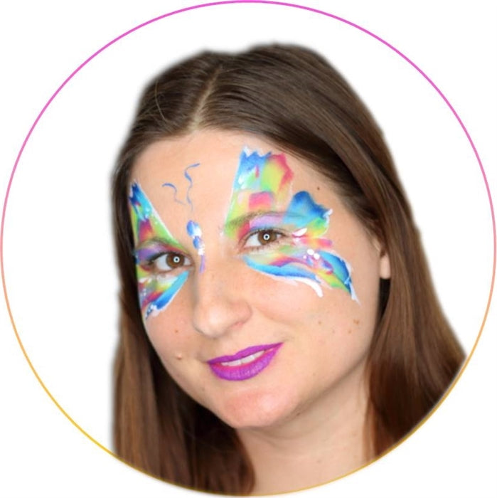 How to Face Paint - Watercolor Butterfly Face Paint Tutorial