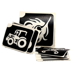 GLITTER TATTOO STENCILS