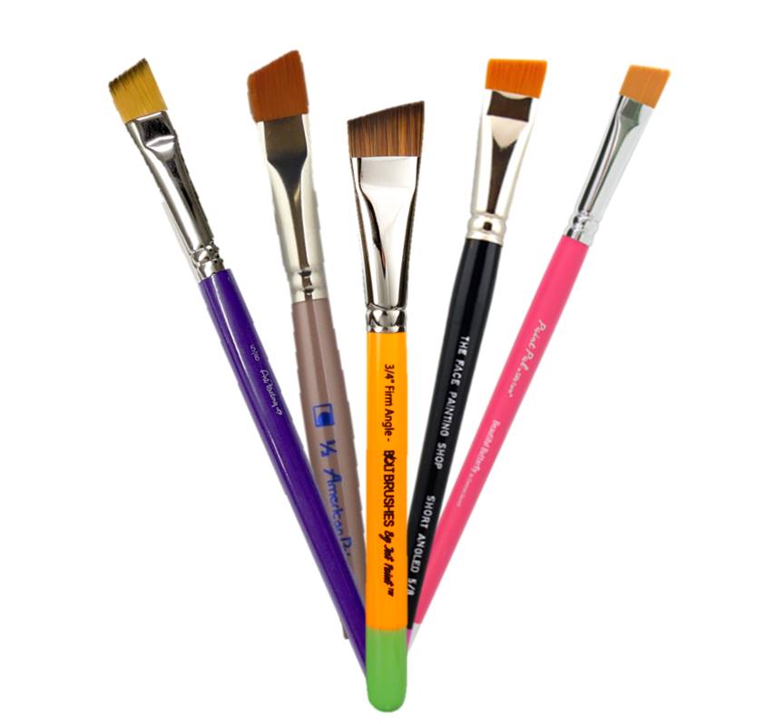 Angle Face Painting Brushes
