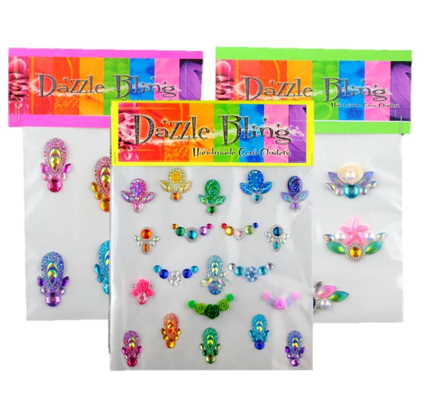 Dazzle Bling - Hand Made Face Painting Gem Clusters