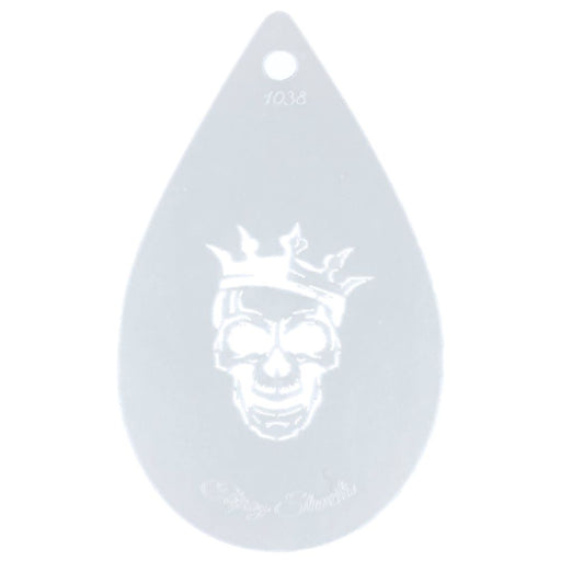 Topaz Stencils | Face Painting Stencil - Skull King (01038)
