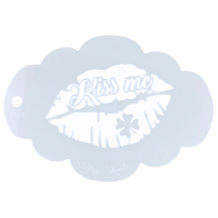 Topaz Stencils | Face Painting Stencil - Irish Kiss Me (01057)