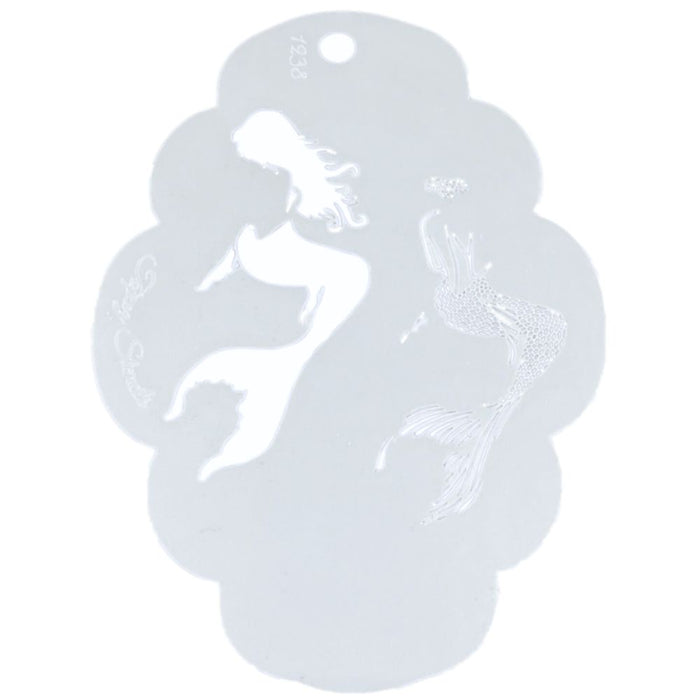 Topaz Stencils | Face Painting Stencil - Mermaid - Arista (01238)