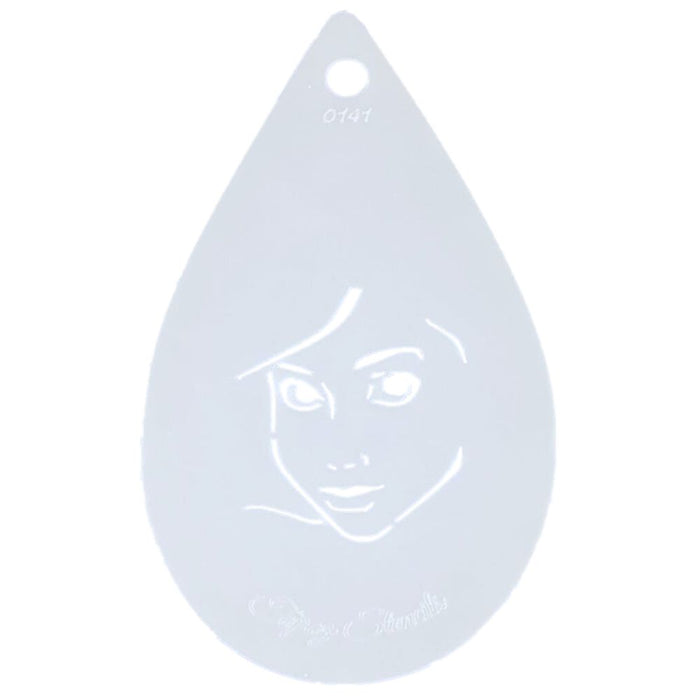 Topaz Stencils | Face Painting Stencil - Feminine Face #1 (0141)