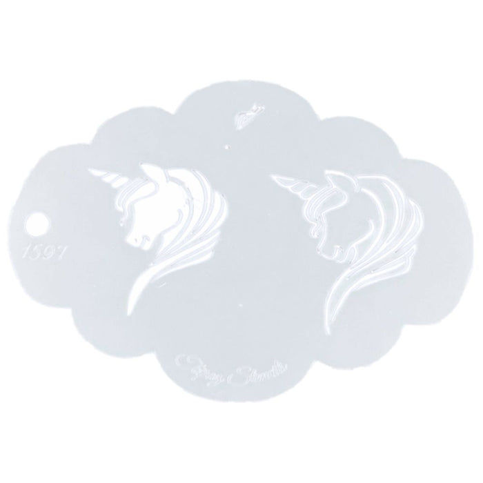 Topaz Stencils | Face Painting Stencil - Icy the Unicorn (1597)