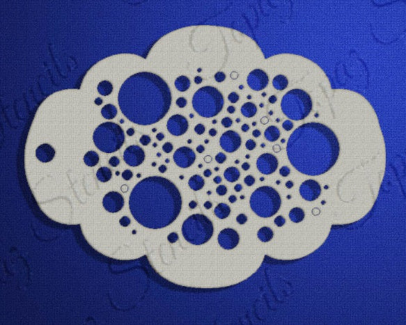 Topaz Stencils Face Painting Stencil Bubbles Texture (0234) — Jest